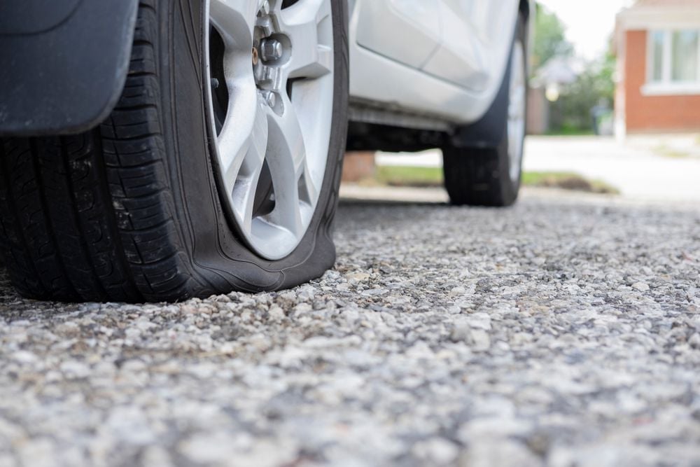 Flat tires can make a noise while driving.