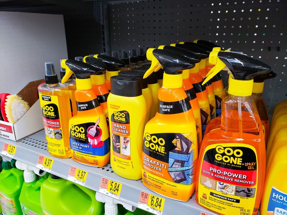 Goo Gone Adhesive remover on the store shelf