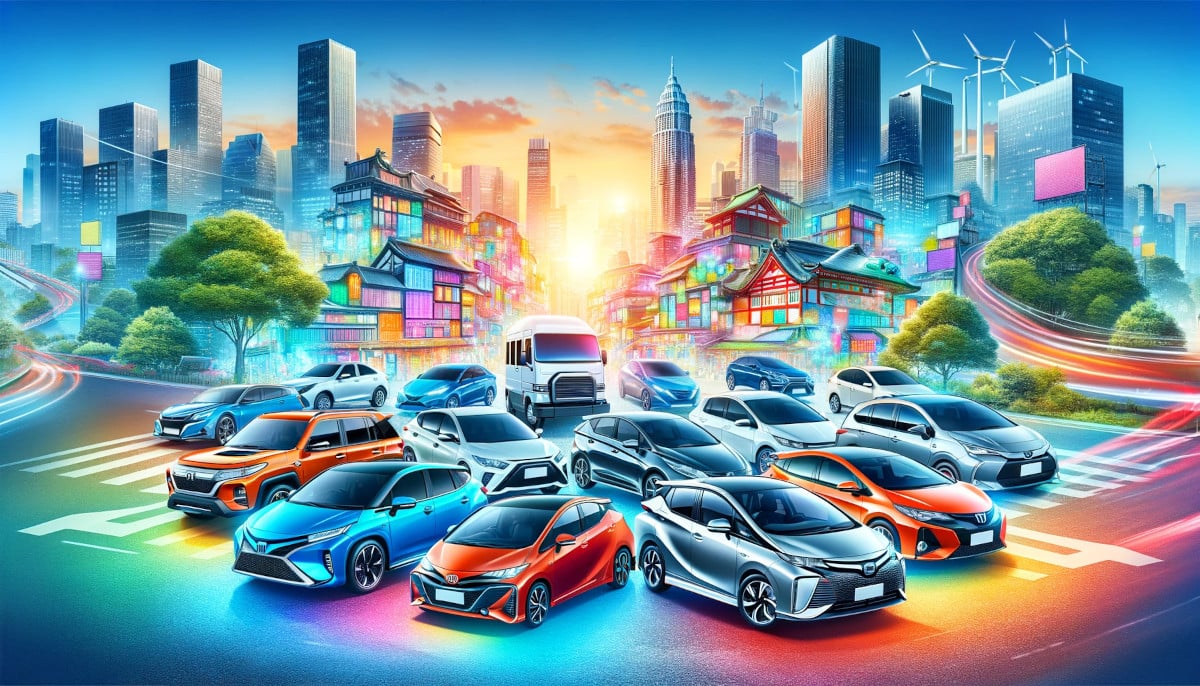 vibrant-and-engaging-image-featuring-a-variety-of-hybrid-electric-vehicles-hevs-from-top-manufacturers-like-toyota-honda-and-hyundai