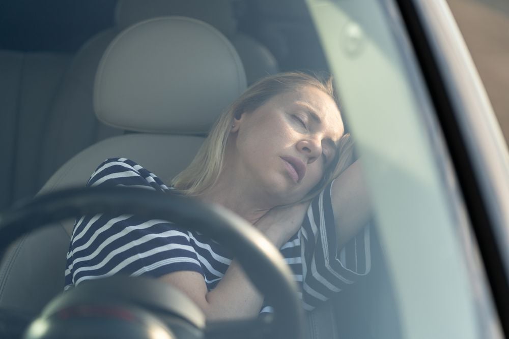 You are at risk of CO2 poisoning sleeping in a car.